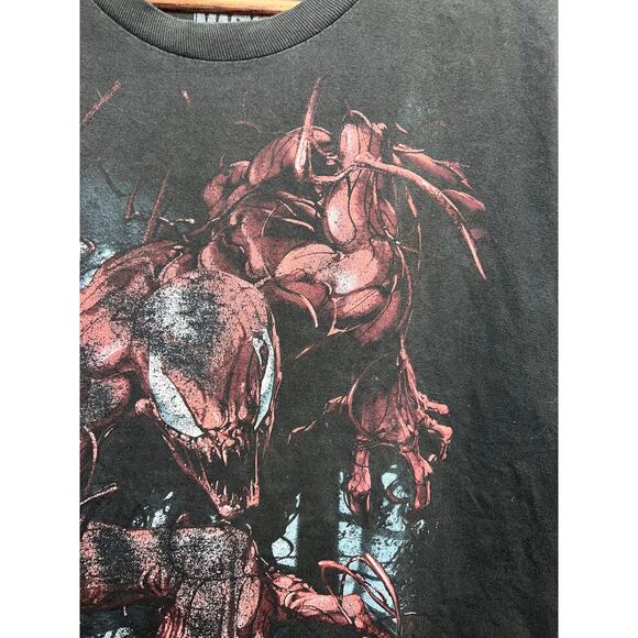 Marvel Carnage Shirt Black Graphic Short Sleeve Tee Super Hero Medium - Picture 3 of 11